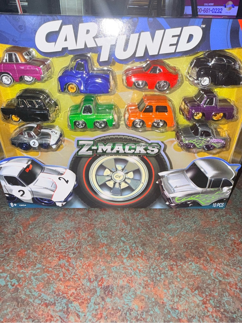 Z-Macks Car Tuned 10-Pack Assorted Diecast Cars - Multicolor